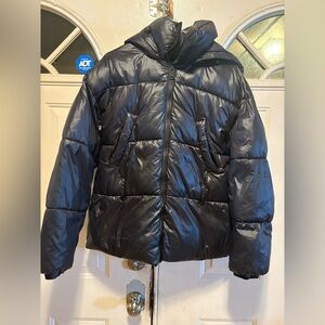 Kids Black Puffer Jacket